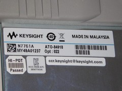 Keysight N7761A Opt 022 Single Channel Variable Fiber Optical Attenuator Agilent