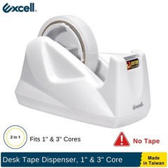 Excell Premium Dual-Core Desk Tape Dispenser Weighted Base 1″ & 3″ Core No Tape
