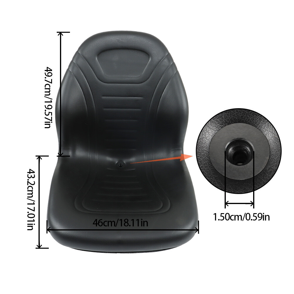 Black Seat 240 250 260 280 313 315 317 325 328 332 For John Deere Skid Steer