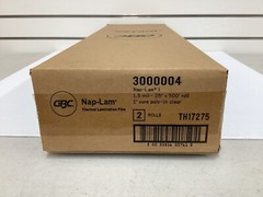 Gbc 3000004 NAP I Standard Laminating Roll Film Gloss 25in x 500ft 1.5 mil 2PK