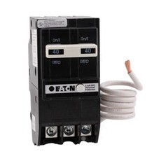 EATON BRN240GF 40 Amp Double Pole GFCI Circuit Breaker, Pigtail Neutral, FREE📦