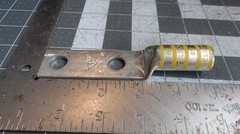 x1 Panduit LCC250-12-X Compression Lug Tin Plated Copper 2 Hole 1/2″ Yellow