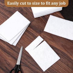40 PCS White Non Woven Pads, Light Duty Scouring Pad, Abrasive Surface Scrubber,