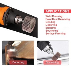 10Pcs 60 Grit Drill Flap Wheel Sander 1x1x1/4″ Flapper Sanding Grinding USA