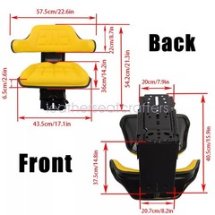 For Ford/New Holland 5600 5610 5900 Yellow Tractor Suspension Seat Universal