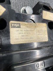 NJL631300 Federal Pacific FPE Type NJL Circuit Breaker 3 Pole 300 Amp 600V 300A
