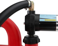 Portable 16 Gallon 60L Fuel Caddy Tank with 12V DC Electric Transfer Pump Red
