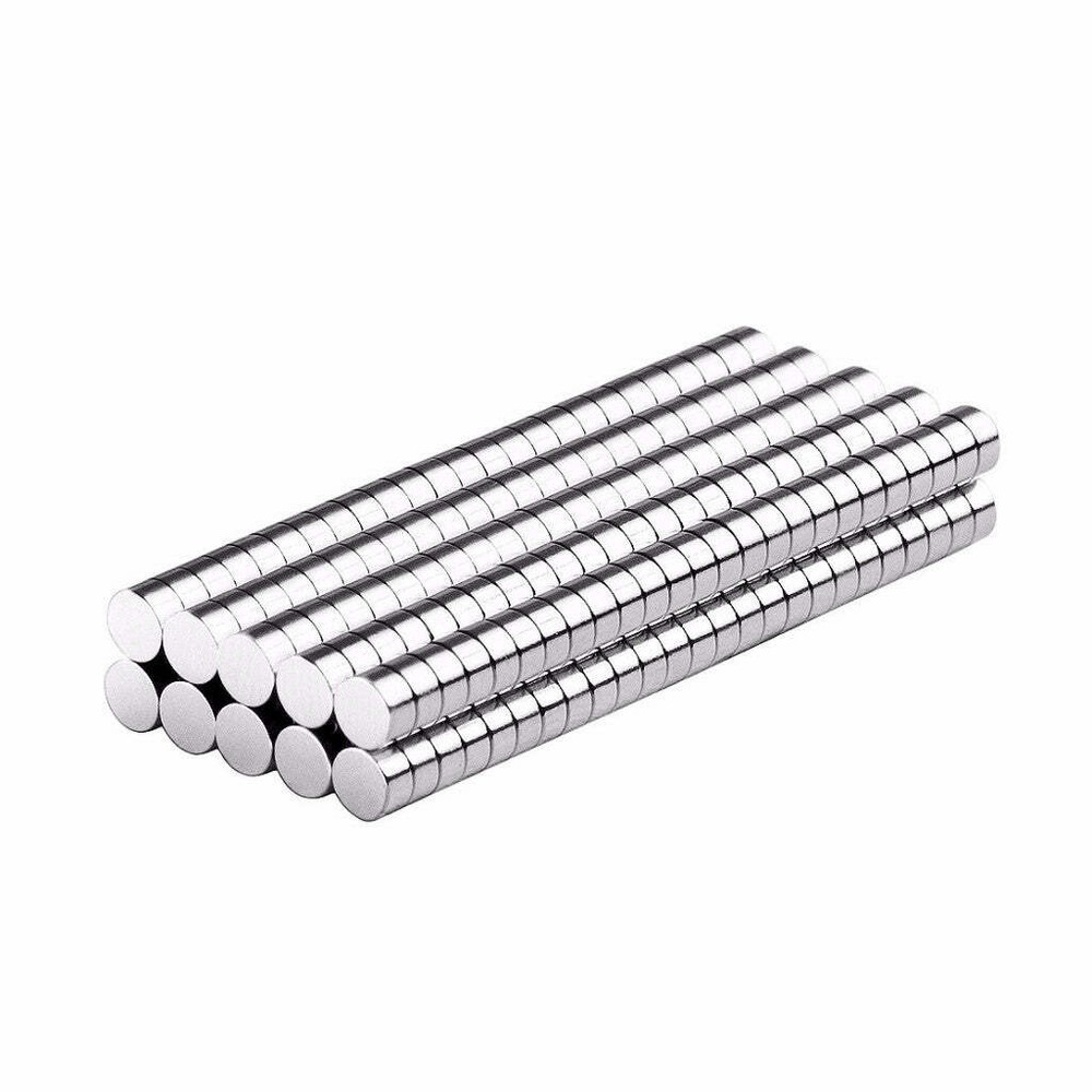 1/8 x 1/16 Inch Tiny Neodymium Rare Earth Disc Magnets N48 (250 Pack)