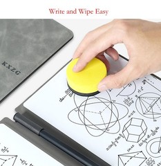 YIKANGHENG Wipeable Notebook with a Pen and Rag, 9 Inch x 5.8 Black