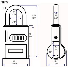 FJM Security ShurLok SL 100W Dual Combination Lock Box for Keys Durable Metal