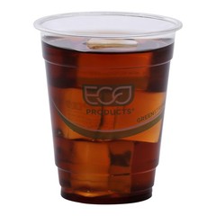 ECO PRODUCTS GreenStripe Clear Compostable 7oz PLA Plastic Cups, 7oz,