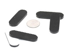 1/2″ x 1-1/2″ Peel & Stick Oval Rubber Feet Waffle Grip Audio Repair Pads