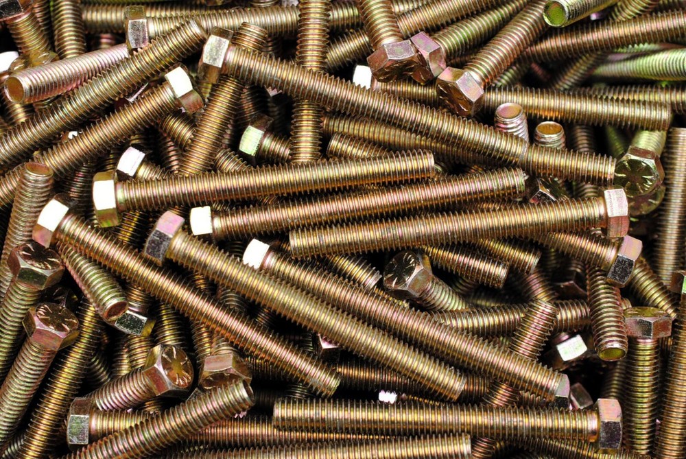 (30) Full Thread Grade 8 Hex Head Tap Bolts 7/16-14 x 4 Coarse Yellow Zinc