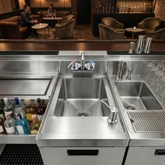 22 in. x 12 in. Underbar Hand Sink with Soap and Towel Dispenser
