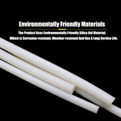 Solid Silicone Cord Bar Strip Dia 1mm-25mm White Rubber Seal Insulation Door