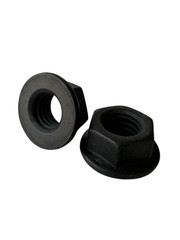 (100 Pcs) 1/4″-20 Grade 8 Smooth Hex Flange Nuts Coarse Black Zinc Phos & Oil