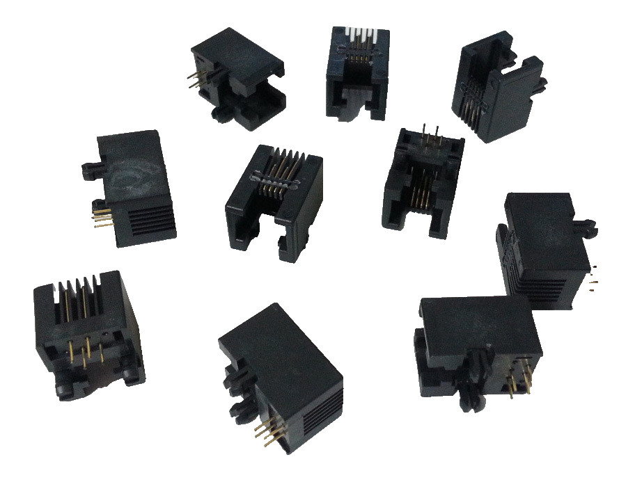 10pc FCI 87180-064 Modular Jack Connector CAT3 RJ11 6P4C 6POS/4Contact 1Port NEW