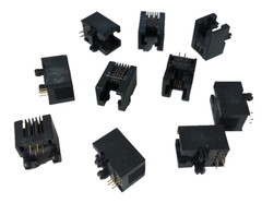 10pc FCI 87180-064 Modular Jack Connector CAT3 RJ11 6P4C 6POS/4Contact 1Port NEW