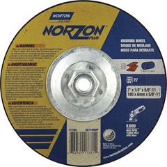 Norton Abrasives 66252917881 Depressed Center Grinding Wheel, Type 27, 7 In