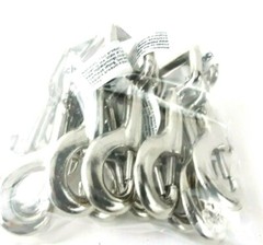 Ten Piece Pack Bolt Snap Rigid Rectangle Eye 3/4in Light Duty Nickel Plated 10ea
