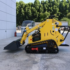RATO Mini Skid Steer Loader 13.5HP Engine Tracked Compact Stand-on +4 Attachment