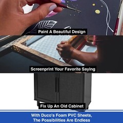 Duco Plus Closed Cell PVC Foam Board Plastic Sheets Black DIY Signage, Displays