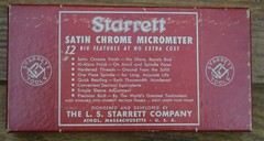 The L.S. Starrett Co. No. 2RL 1-2″ Outside Micrometer Satin Chrome .001″ 137 STD