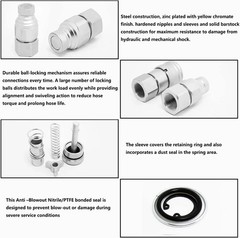 3/8″ NPT Skid Steer Bobcat Flat Face Hydraulic Quick Disconnect Coupling Fits
