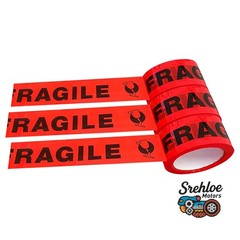 36 Rolls 1.8″ x 100 Yards Red Fragile Tape Black Lettering Box Packing