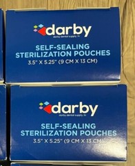 Sterilization Pouches 3.5″ x 5.25″ Darby 200/box (Lot 2 boxes)