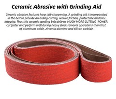 6 PACK 2″ x 72″ Premium Metal Grinding Ceramic Sanding Belts for Metal 80 Grit