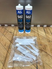 ASI 502 100% RTV Silicone Sealant White Food Grade 10.2 Oz Cartridge NEW