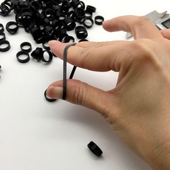 Small Rubber Bands – 100 Pieces 0.5 Inch Mini Black Elastic Cord Bands Strong…