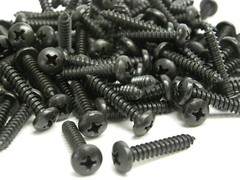 100 pcs – #10 X 1″ Black Zinc Phillips Pan Head Wood Thread Sheet Metal Screw