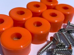 7/8″ DIA Silicone Rubber Bumpers Black White Clear Brown Orange Red Blue Green