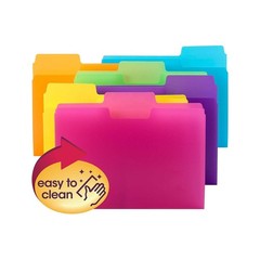 SuperTab Top Tab File Folders 1/3-Cut Tabs Assorted Letter Size 0.75″ Expansion