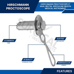 Anal / Rectum Proctoscope Exam Medical Instrument 5″ OD 2.4 cm
