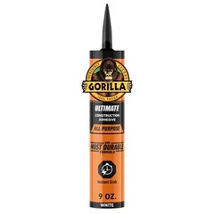 (3 Pack) Gorilla Ultimate Construction Adhesive Heavy Duty Waterproof Glue, 9 oz