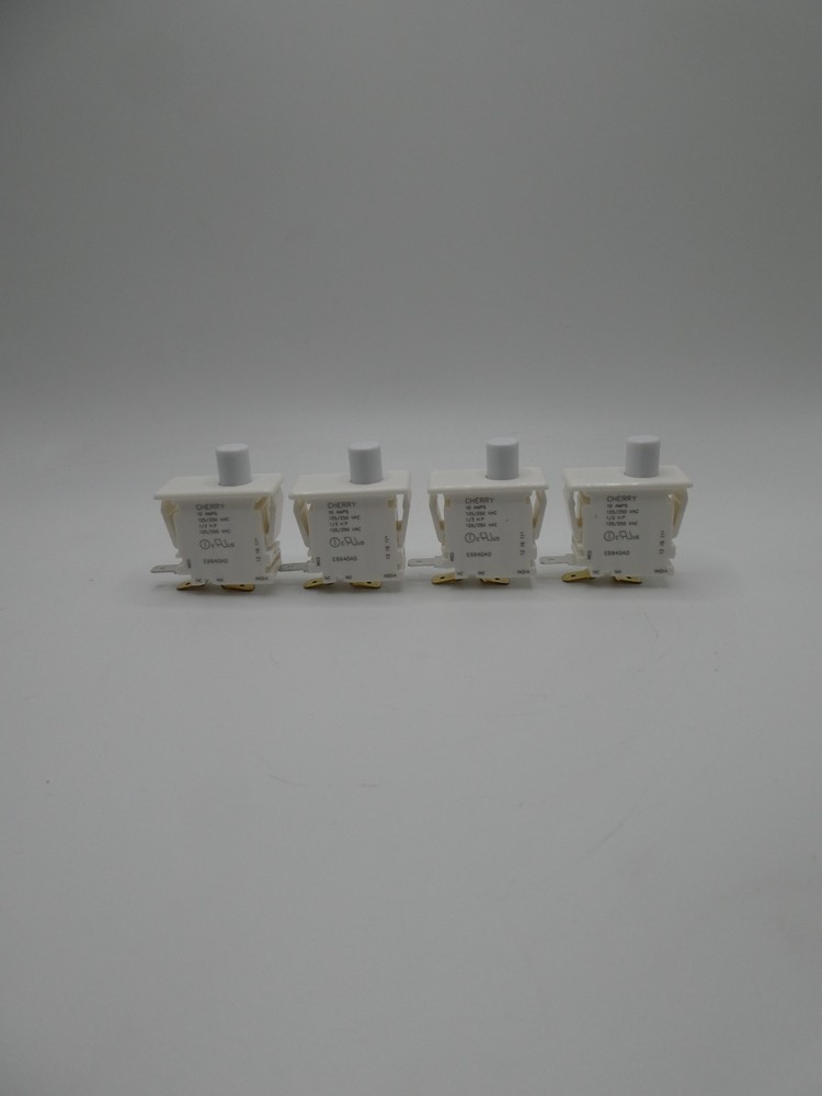 Cherry, Snap-In Panel Mount, Momentary E69-40A, SPDT 10A@250VAC “Lot of 4”