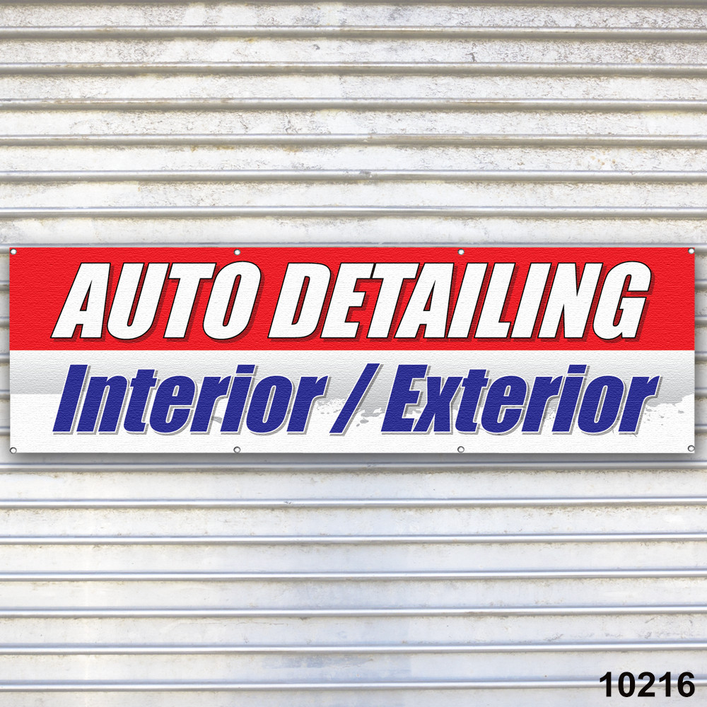 Auto Detailing Interior / Exterior Banner Auto Repair Service Bay