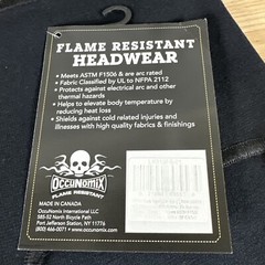OccuNomix Full Face Flame Resistant Face Cover Hard Hat Tube Liner LK910FR FR