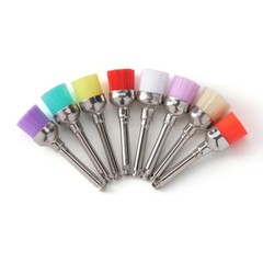 100 Pcs Dental Prophy Polishing Brush Nylon Bristle Flat/Tapered Prophylaxis RA