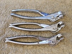 3 ATS Monolock Cleco Pliers Aviation Tool Sheet Metal Aircraft 7″ Fastener Lot