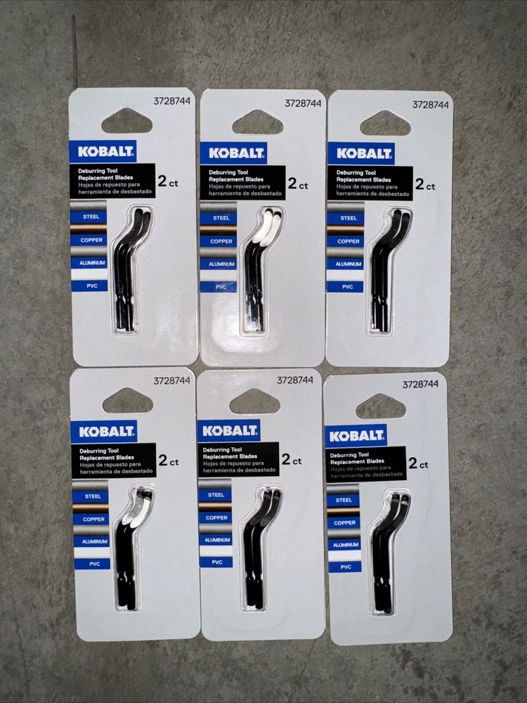 Lot of 6 Packs Of Kobalt Deburring Tool Replacement Blades Electrical Tools NEW
