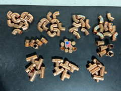 75 -NIBCO MUELLER EPC 3/4″ COPPER FITTINGS SWEAT SOLDER MADE IN USA
