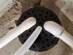 6-1/2 inch Drain Cover with Integrated Ports, Floor Drain with Removable Roun…