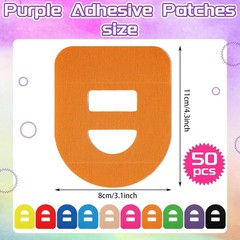Nuanchu 50 Pieces Adhesive Patches Compatible with 4.3 x 3.5 Inch, Colorful