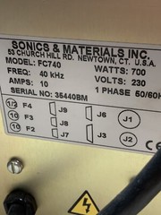 SONICS & MATERIALS FC740 Power Supply 700W/40kHz/230V-1Ph_WARRANTY_FAST SHIPPING