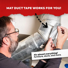 MAT Duct Tape Dark Blue Industrial Grade, 2 Inch X 60 Ft. Waterproof, UV Resist