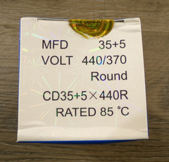 Air Conditioning Round Dual Motor Run Capacitor 35 + 5 MFD 440 V (Pack of 5) S6
